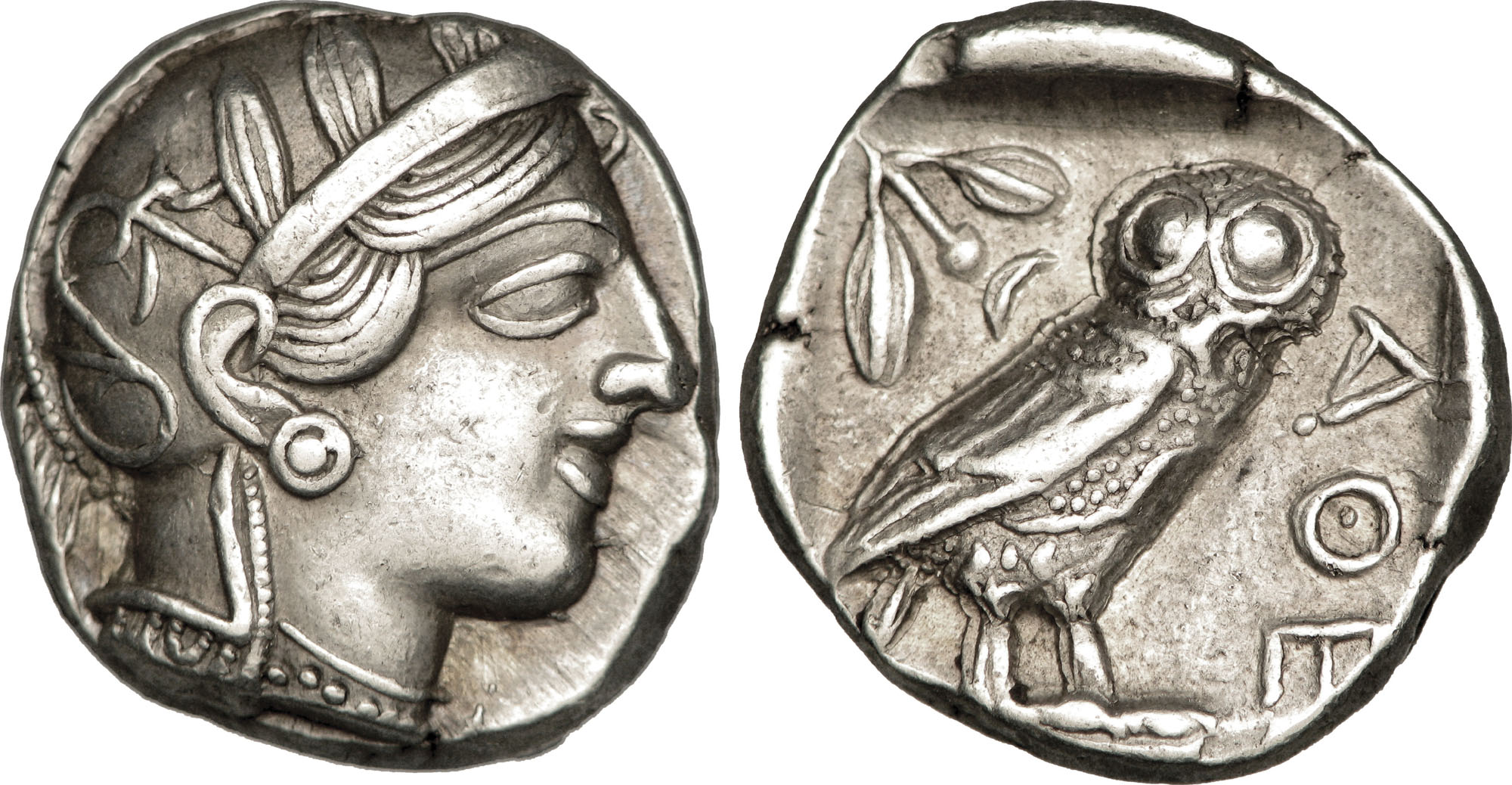 1Attische Tetradrachme, um 410 v. Chr. (17,21 g)